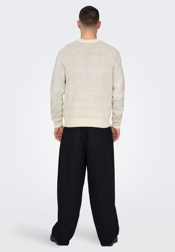 ONSSHAMILTON OVERSIZE CREW UNISEX - Jumper - ecru2