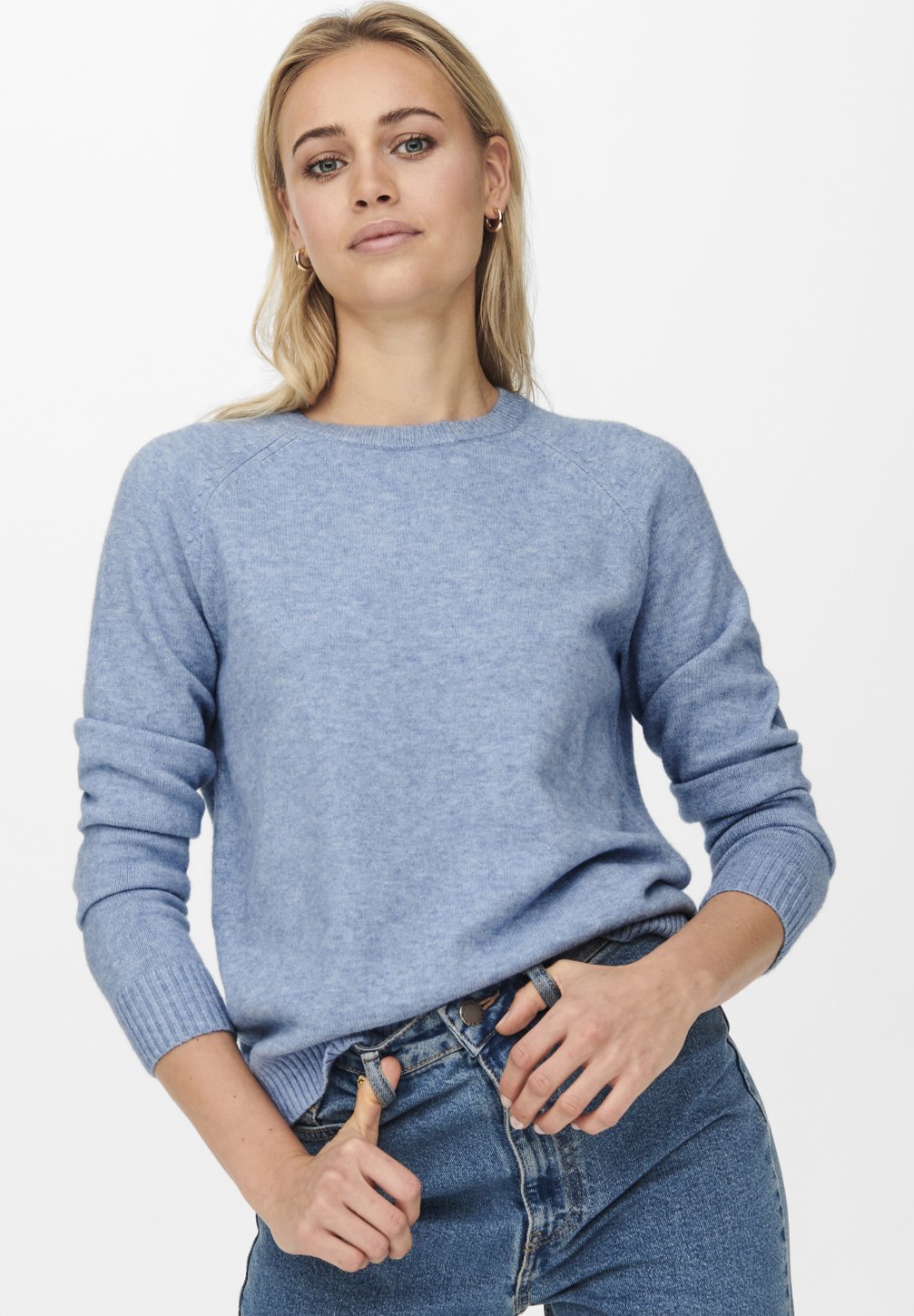 ONLY ONLLESLY KINGS L/S NOO - Trui - allure melange/lichtblauw - Zalando.nl