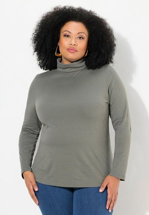 Ulla Popken ROLLKRAGEN - Langarmshirt - gray green