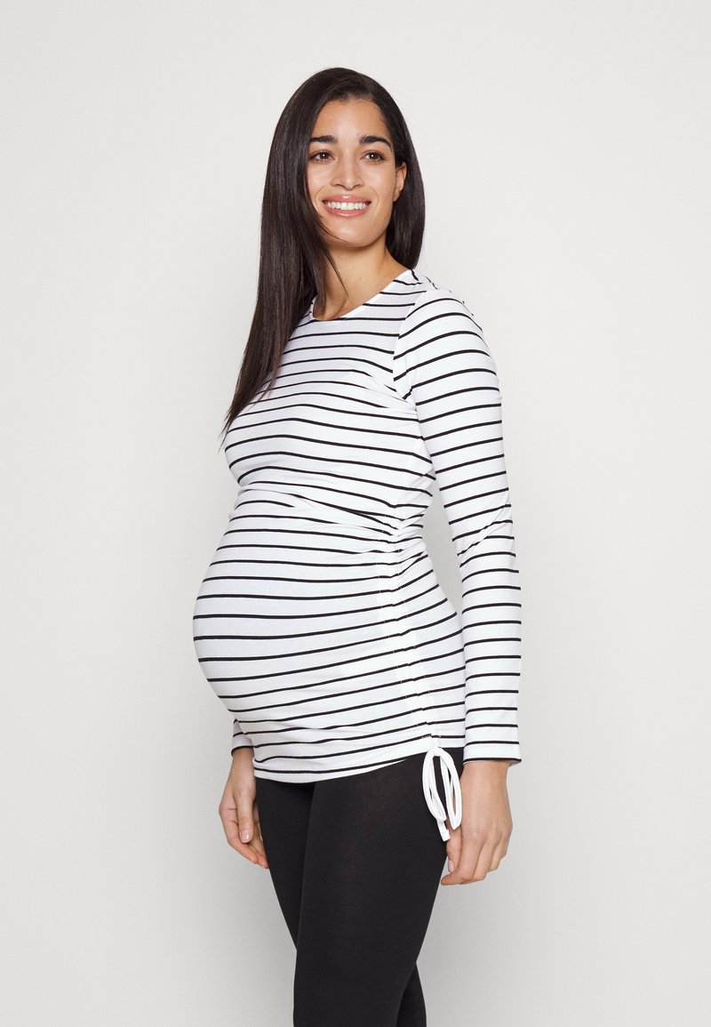 Even&Odd Maternity Topper langermet white/black/hvit Zalando.no