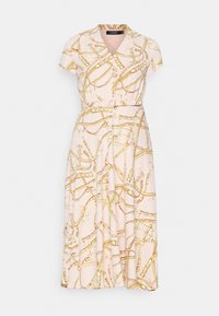 Lauren Ralph Lauren EARNEST SHORT SLEEVE DAY DRESS - Vestido de dia - pink/tan/multi
