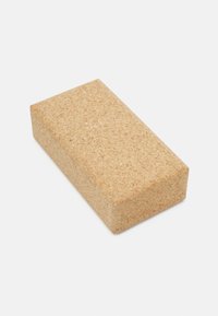 Bucată de plută, formă rectangulară, culoare maro deschis, suprafață texturată, material solid cu un model de fibră uniform, margini șlefuite.