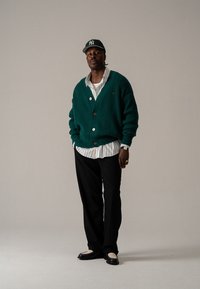 BLKVIS LOGO CARDIGAN - Kardigan - bottle green
