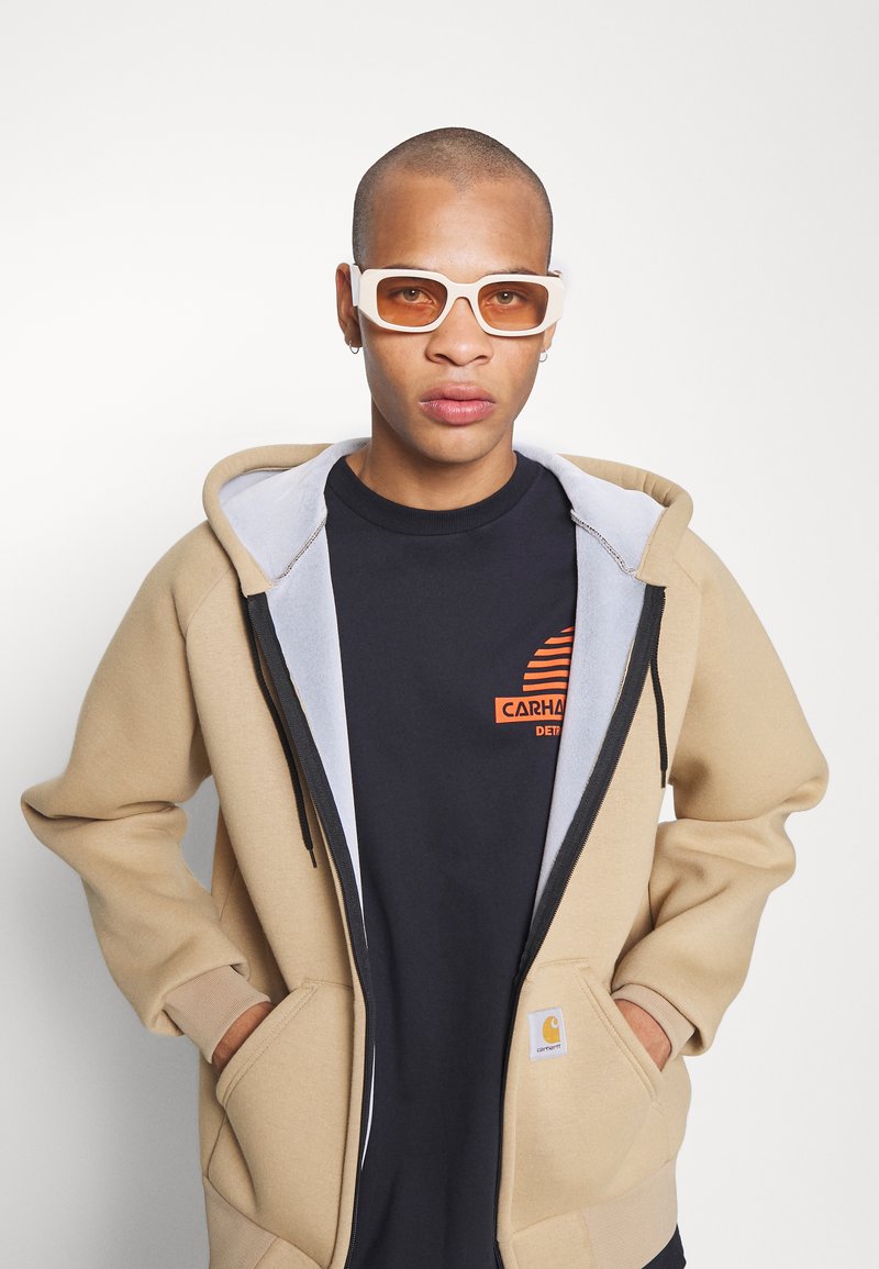Carhartt WIP CAR LUX HOODED JACKET - Sweat zippé - dusty brown/grey/marron  - ZALANDO.FR