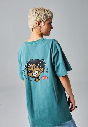 Grimey VOODOO - Camiseta estampada - azul claro