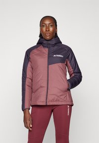 Adidas Terrex - TERREX MULTI SYNTHETIC INSULATED HOODED JACKET - Outdoorjakke - aurora black/quiet crimson Miniaturebillede 1