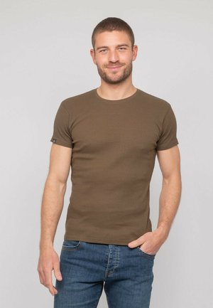 COL ROND WALTER - T-shirt basique - kaki