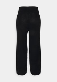 pure cashmere LOOSE FIT PANTS - Hlače - black