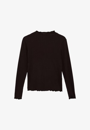 TEXTURED - T-shirt à manches longues - brown