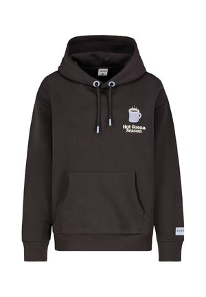 Sublevel, SUBLEVEL SWEATHOODIE HOT DRINKS - Hoodie - dark-brown