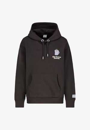 Sublevel, SUBLEVEL SWEATHOODIE HOT DRINKS - Hoodie - dark-brown
