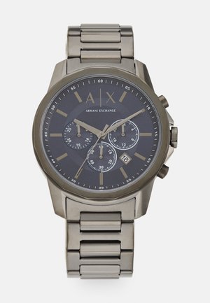 Armani Exchange CHRONOGRAPH - Montre à aiguilles - gunmetal stainless steel / blue