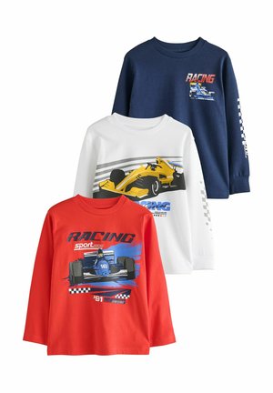 Next, REGULAR FIT - GRAPHIC LONG SLEEVE REGULAR FIT T-SHIRTS 3 PACK - Top s dlhým rukávom - racing car