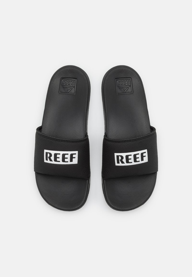 Reef ONE SLIDE - Muiltjes - black/white/zwart Reef ONE SLIDE - Muiltjes - black/white/zwart