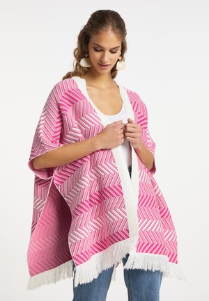 IZIA MAHISHA - Poncho - pink weiss