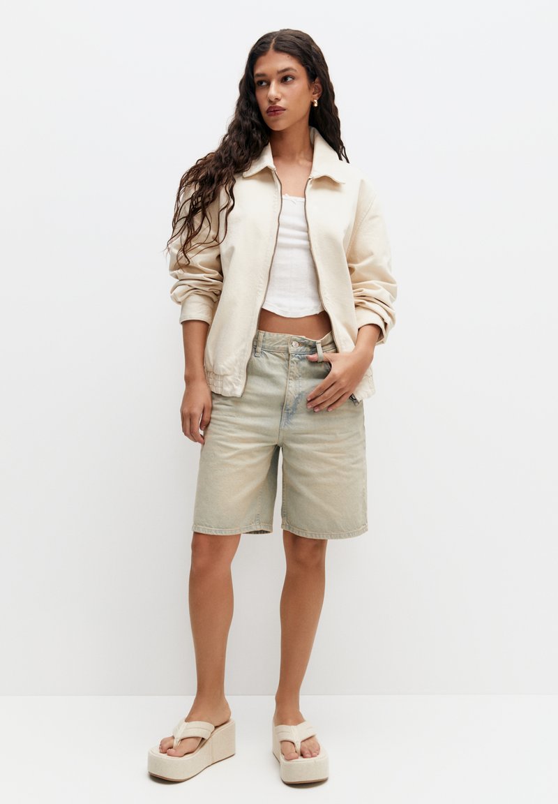 PULL&BEAR FLOWING - Jeansjacke - beige - Zalando.de 