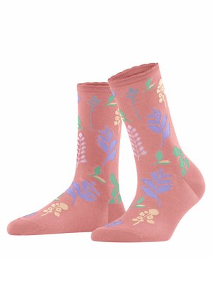 AUTUMN FIELDS WITH PATTERN - Chaussettes - wild rose