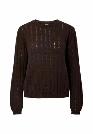 Pieces, KNITTED JUMPER PCADA - Pullover - ganache
