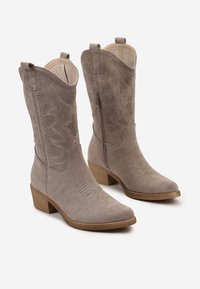 Super Mode Bottines de cowboy / motard - gris