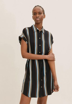 Skjortklänning - black creme stripe