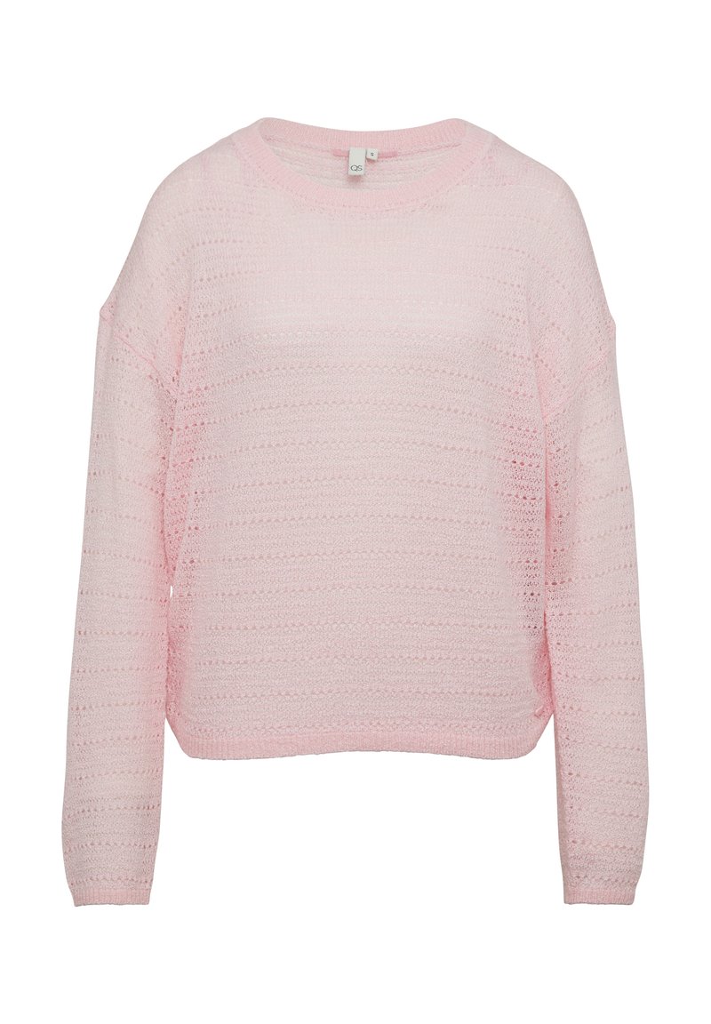 QS LEICHTER MIT AJOURMUSTER Strickpullover altrosa/rosa Zalando