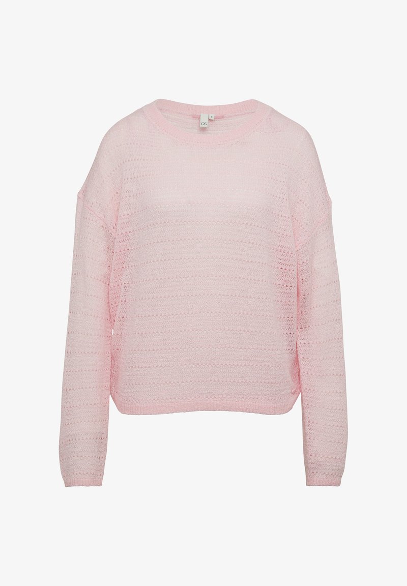 QS LEICHTER MIT AJOURMUSTER Strickpullover altrosa/rosa Zalando
