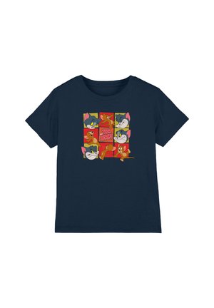 Cotton Soul, TOM AND JERRY SQUARES UNISEX - Print T-shirt - dark blue