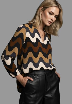 ART OF LIVING - Bluse - black caramel