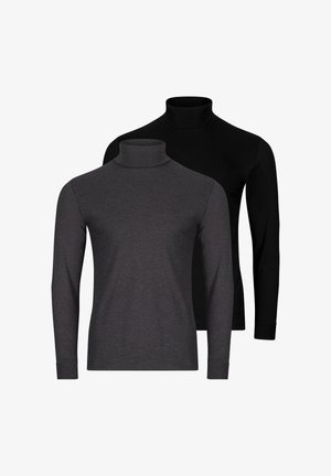 Ragman 2 PACK - Langarmshirt - schwarz/dunkelgrau