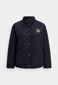 Lauren Ralph Lauren Woman CREST PATCH QUILTED MOCKNECK JACKET - Välikausitakki - dark navy
