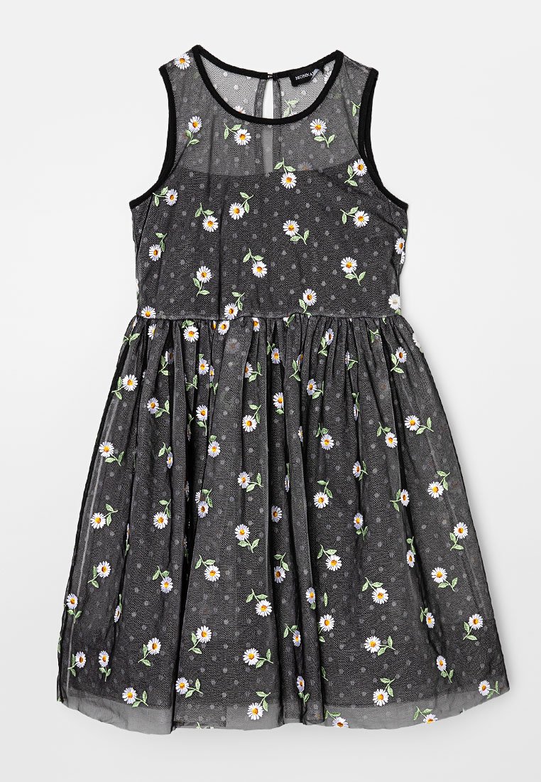 Monnalisa Jurk antraciet gemêleerd