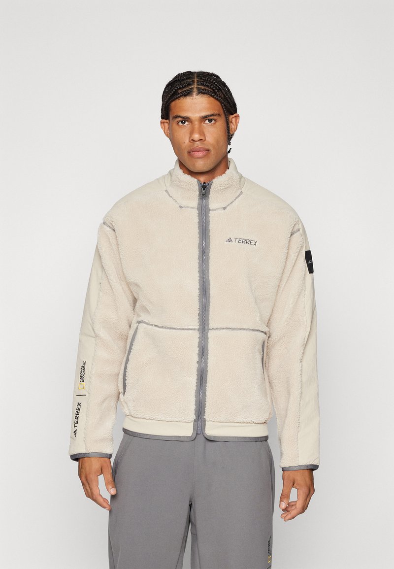 adidas Terrex NATIONAL GEOGRAPHIC JACKET UNISEX - Flísová bunda - alumina