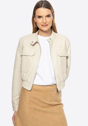 Imitatieleren jas - beige