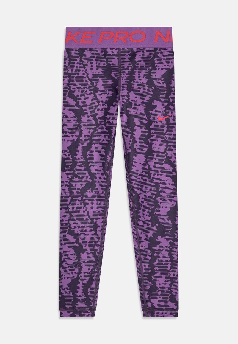 Nike Performance NIKE PRO DF SHORT - Leggingek - dark raisin/black raspberry/aster pink