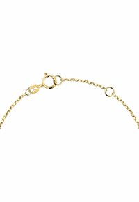 Bracelet en métal doré avec un design de chaîne reliée, présentant un fermoir à homard sécurisé et une longueur de chaîne ajustable. Fini lisse, léger.