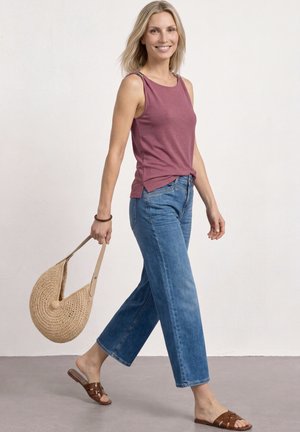 Street One, TOP MIT U-BOOT-AUSSCHNITT UND SCHULTERDETAIL - Top - dark clouded blush
