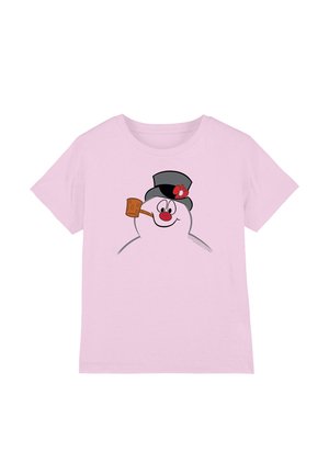 Cotton Soul, FROSTY THE SNOWMAN/FROSTY FACE UNISEX - Print T-shirt - pink