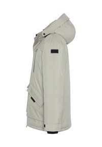 Schott MULTI-POCKET HOODED - Manteau d'hiver - stone