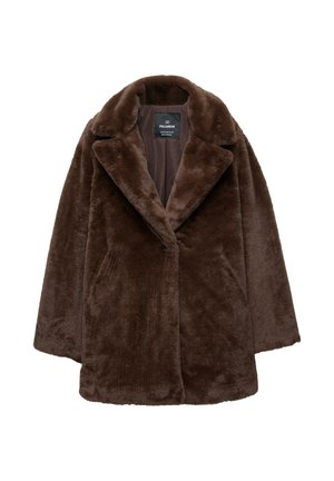 WITH LAPEL COLLAR - Zimski plašč - brown