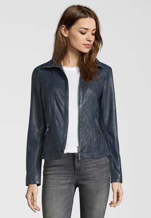 GRACE - Leather jacket - navy