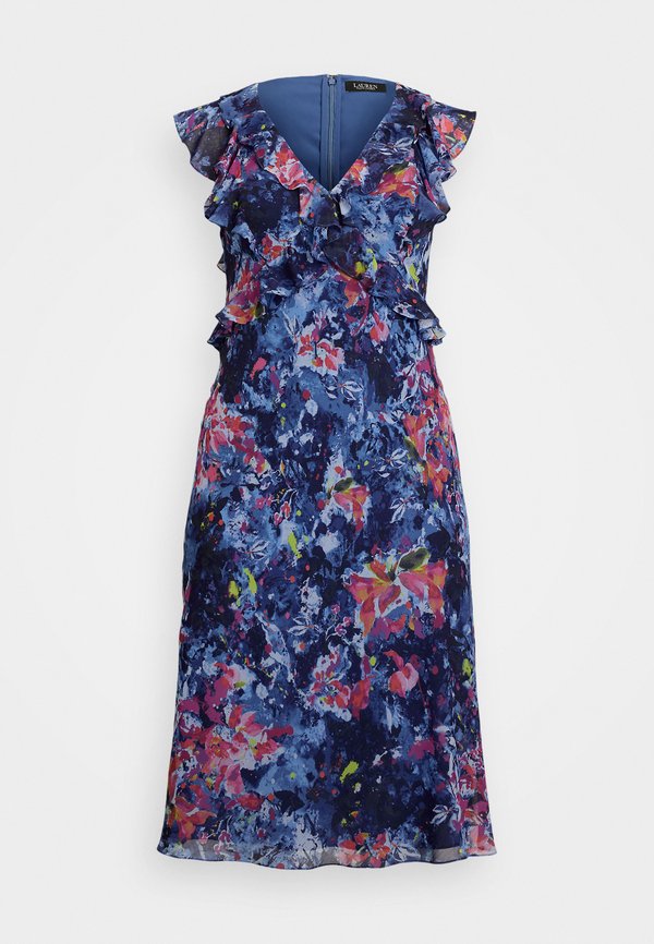 PRINT RUFFLE-TRIM GEORGETTE MIDI DRESS - Day dress2