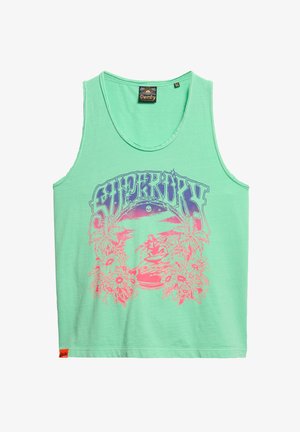 Superdry & Co PSYCH SURF GRAPHIC RACER - Débardeur - neo mint green