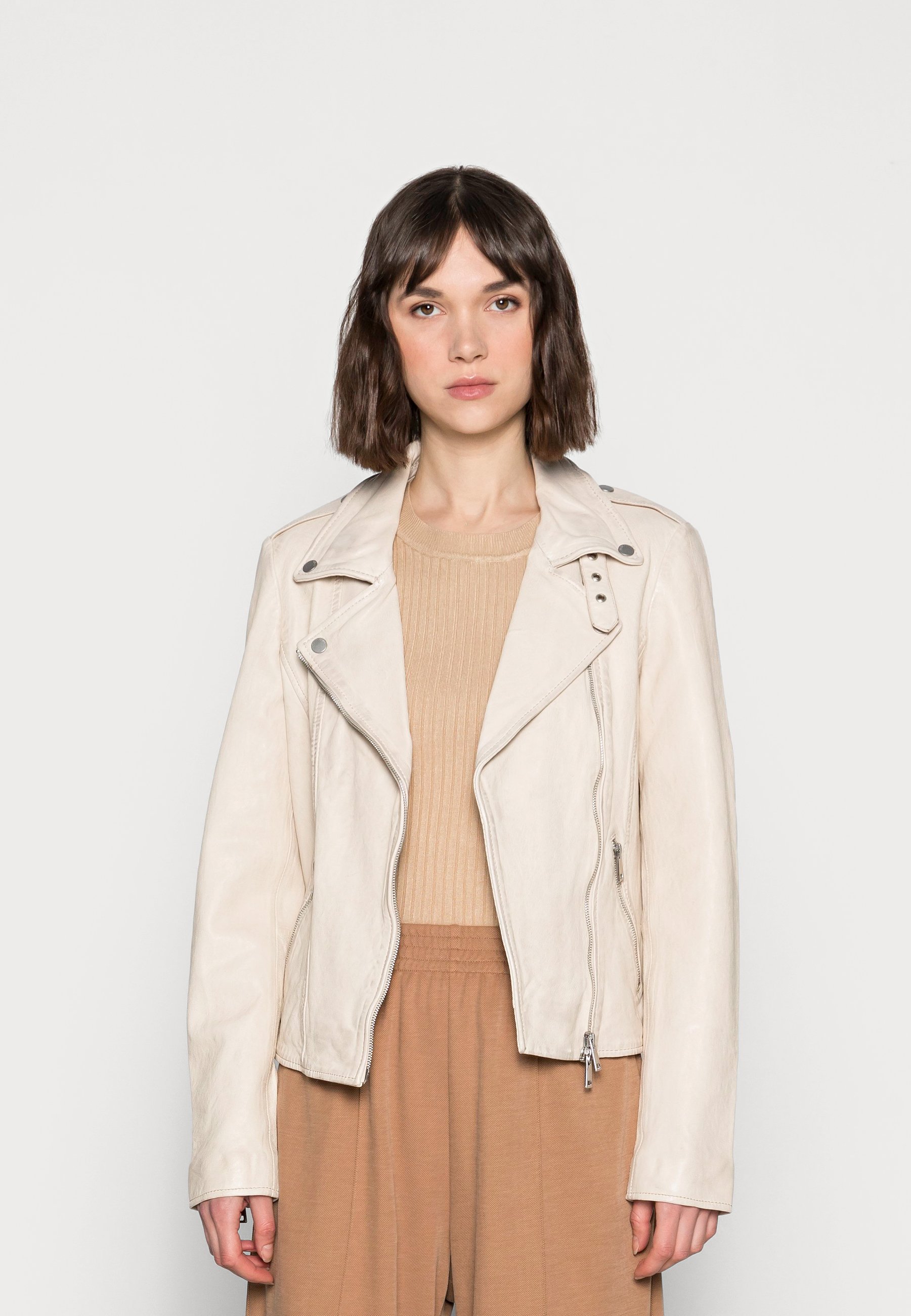 leather jacket off white