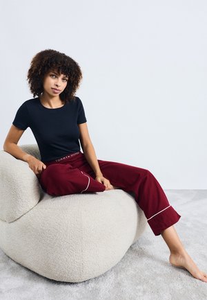 SLEEP SOLID PANTS - Pyjamasbukse - rouge