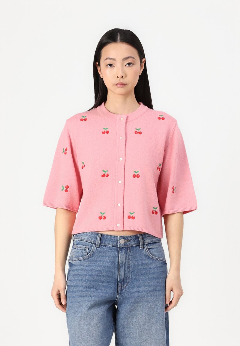 Object OBJTHESS SLEEVE CARDIGAN - Jopica - rose elegance