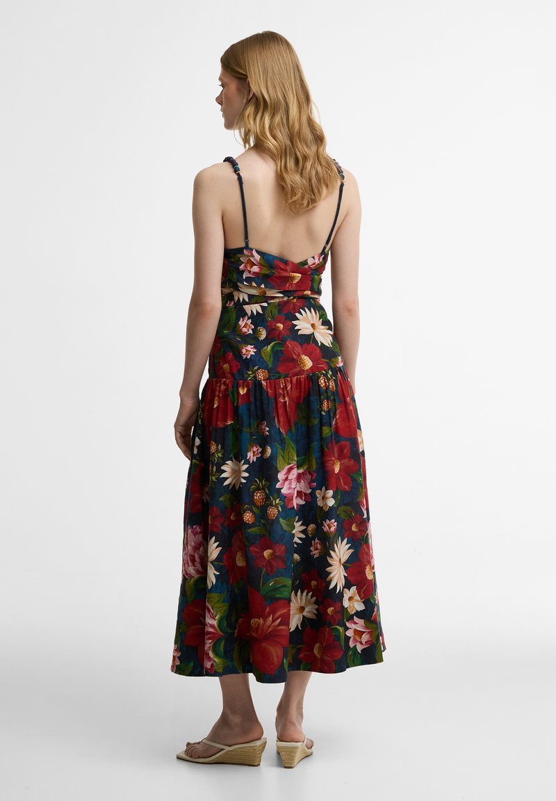 slim fit dress slacks White Summer Garden Maxi Dress  FARM Rio