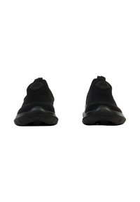 Scarpe sportive nere con tomaia in maglia, suola ammortizzata, linguetta sul tallone e dettagli testurizzati sui lati. Finitura liscia e leggera.