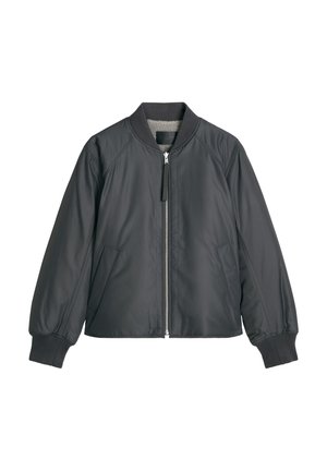 Marc O'Polo DENIM, WOVEN OUTDOOR JACKETS, REVERSIBLE BOMBER, TEDDY LINING - Bomber Jacket - light graphite