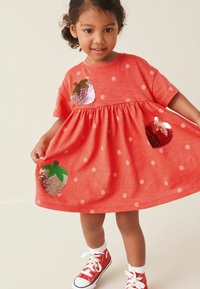 Next SEQUIN REGULAR FIT  - Jerseykjole - strawberry