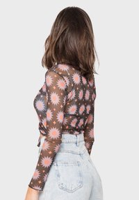 Kaotiko CHANGE HYDRA TULLE - Top dugih rukava - black